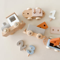 Montessori Wooden Train Set