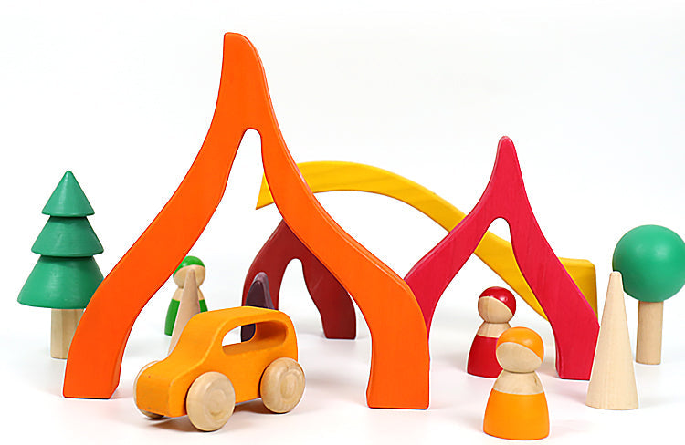 **Pre-order (Ships in 2-3 Weeks)**8 Pcs Wooden Trees Toy Set