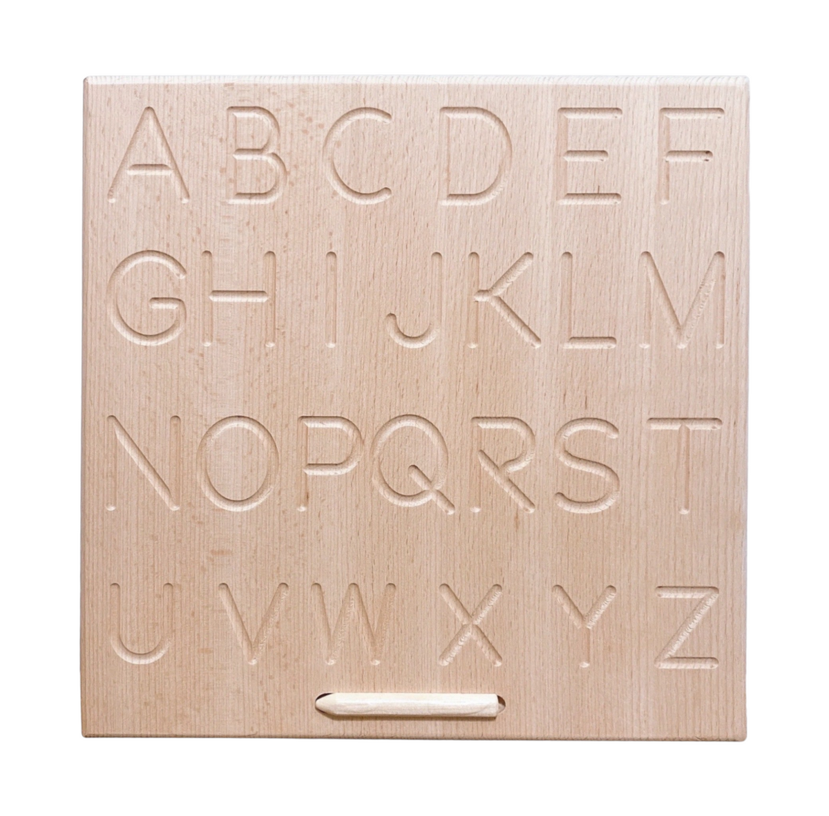 Reversible Alphabet Wooden Tracing Board – ABC Upper & Lowercase Learning Aid