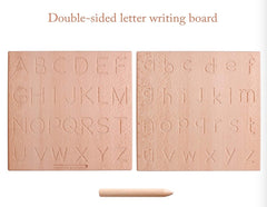 Reversible Alphabet Wooden Tracing Board – ABC Upper & Lowercase Learning Aid
