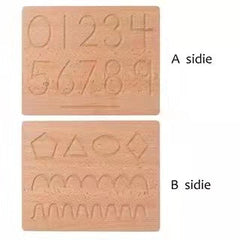 Reversible Number Wooden Tracing Board