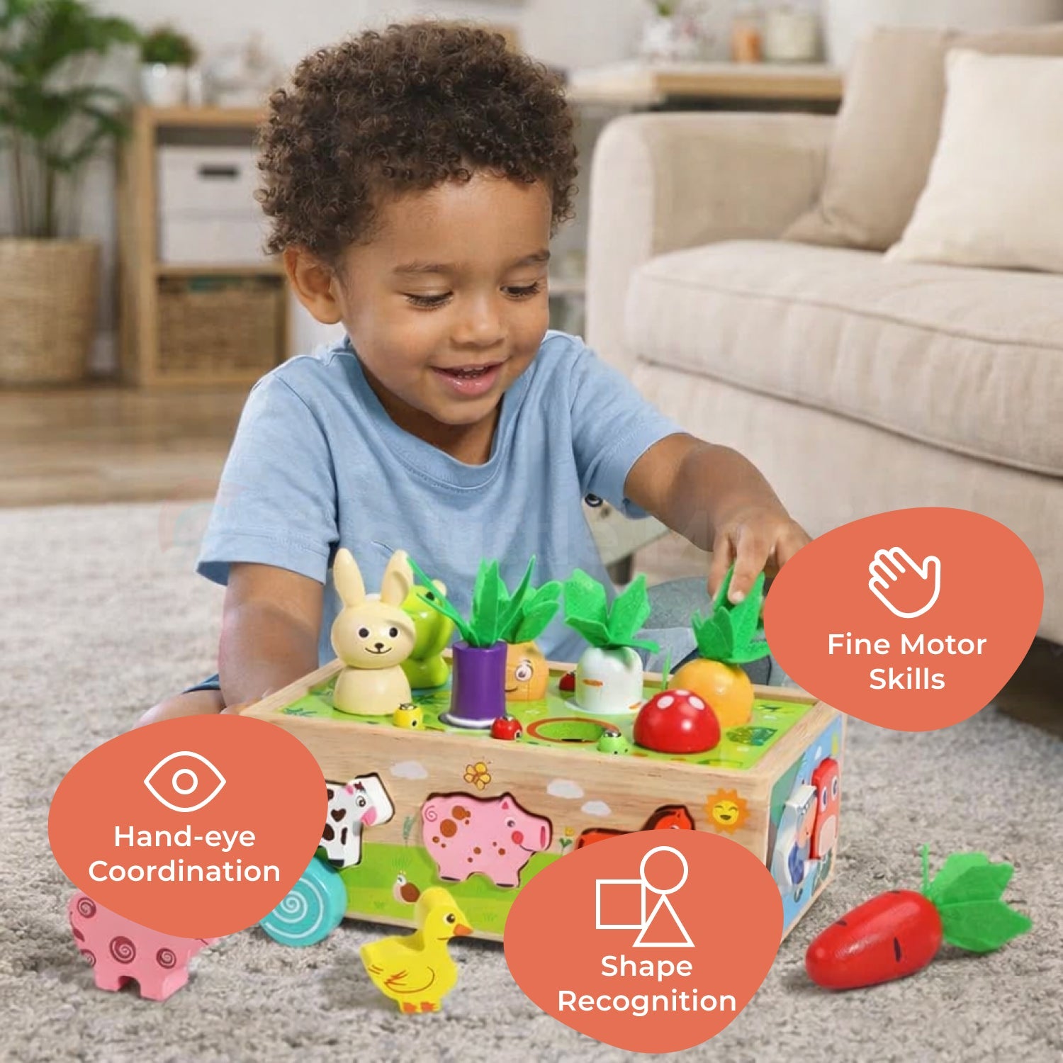 Montessori Carrot Harvest Toy