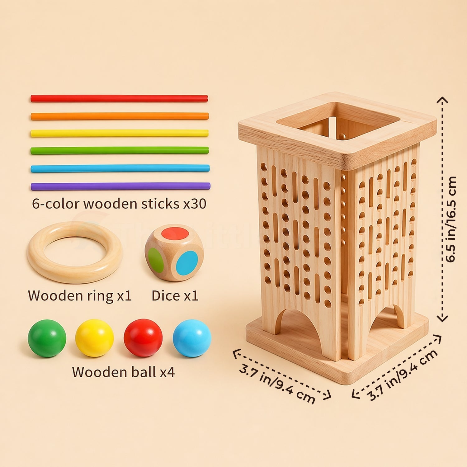 Montessori Stick Tower Game