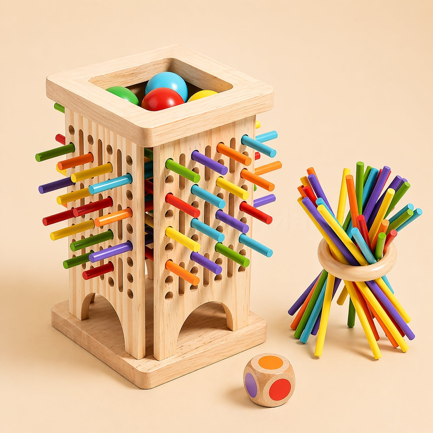 Montessori Stick Tower Game