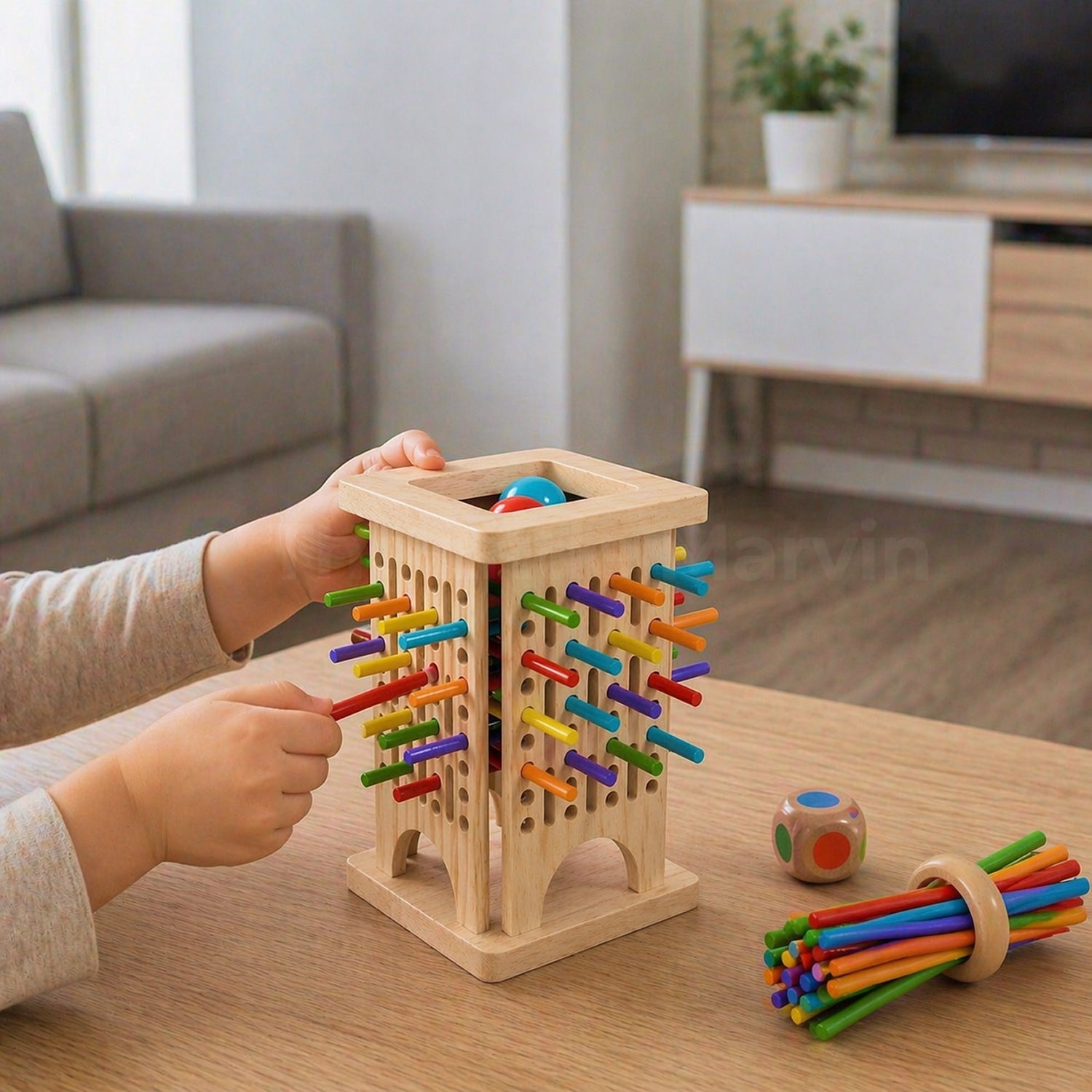 Montessori Stick Tower Game