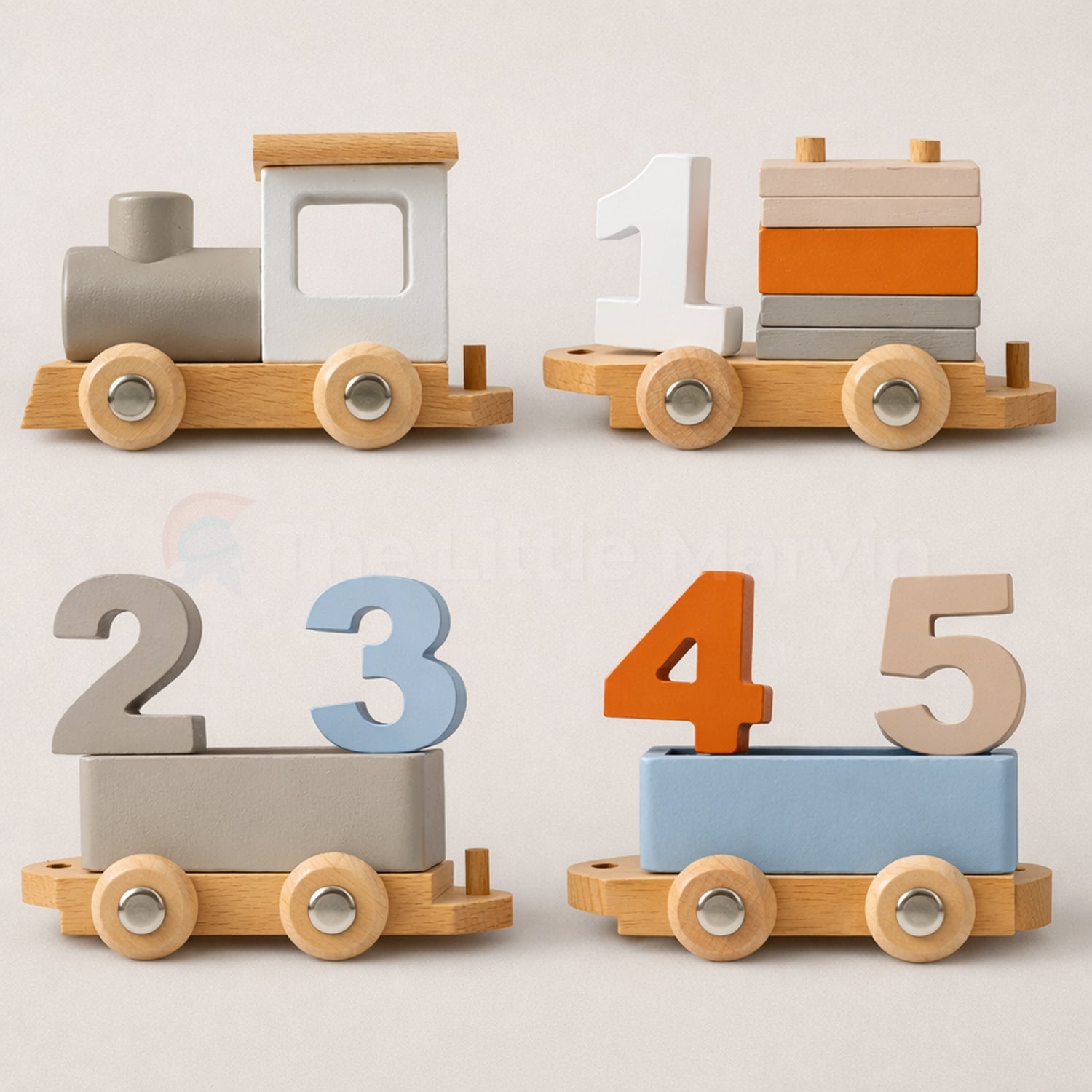 Montessori Wooden Train Set