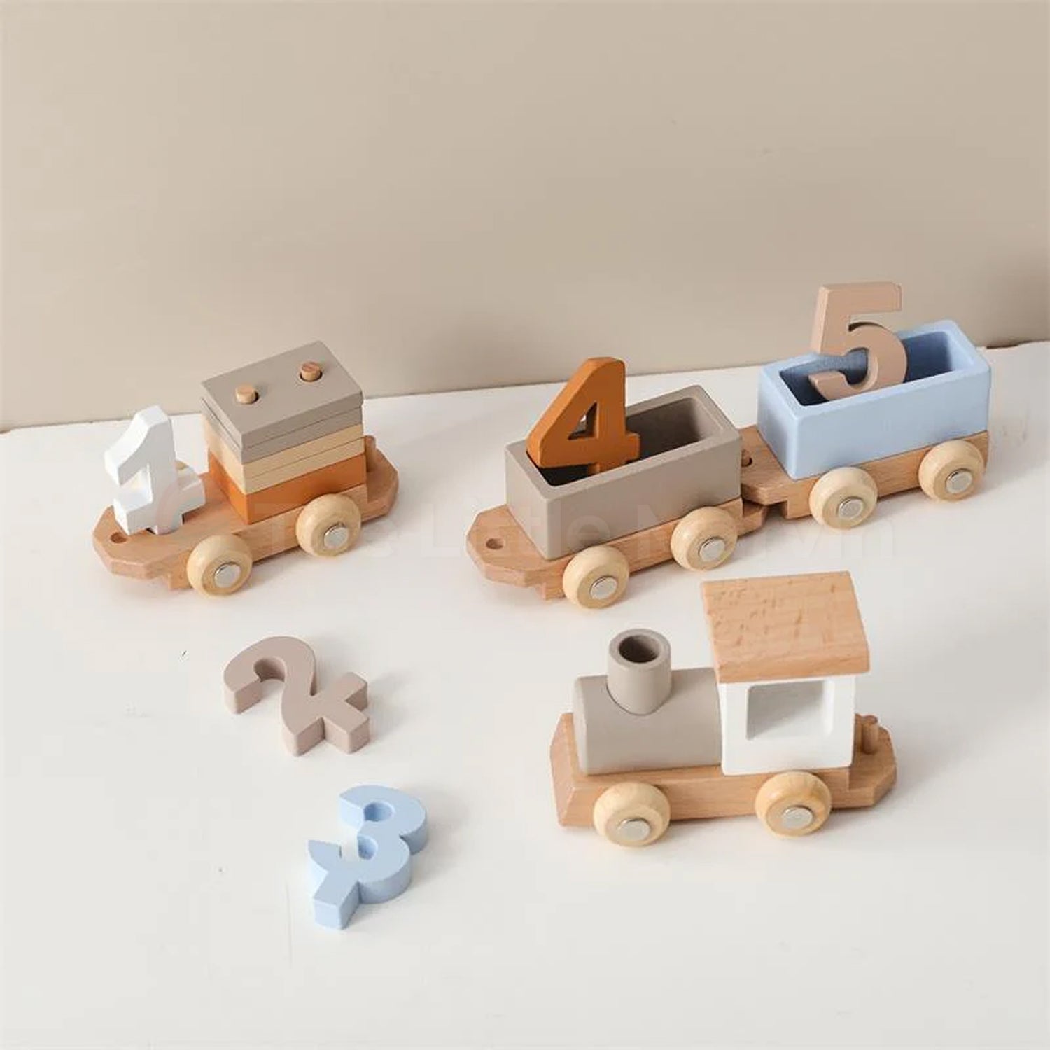 Montessori Wooden Train Set