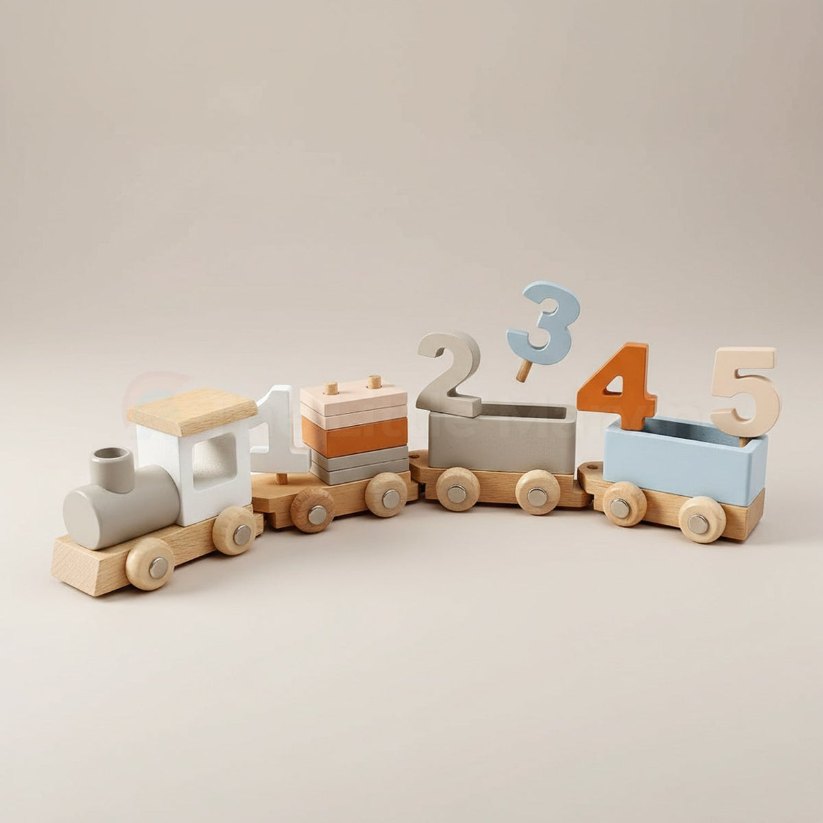 Montessori Wooden Train Set
