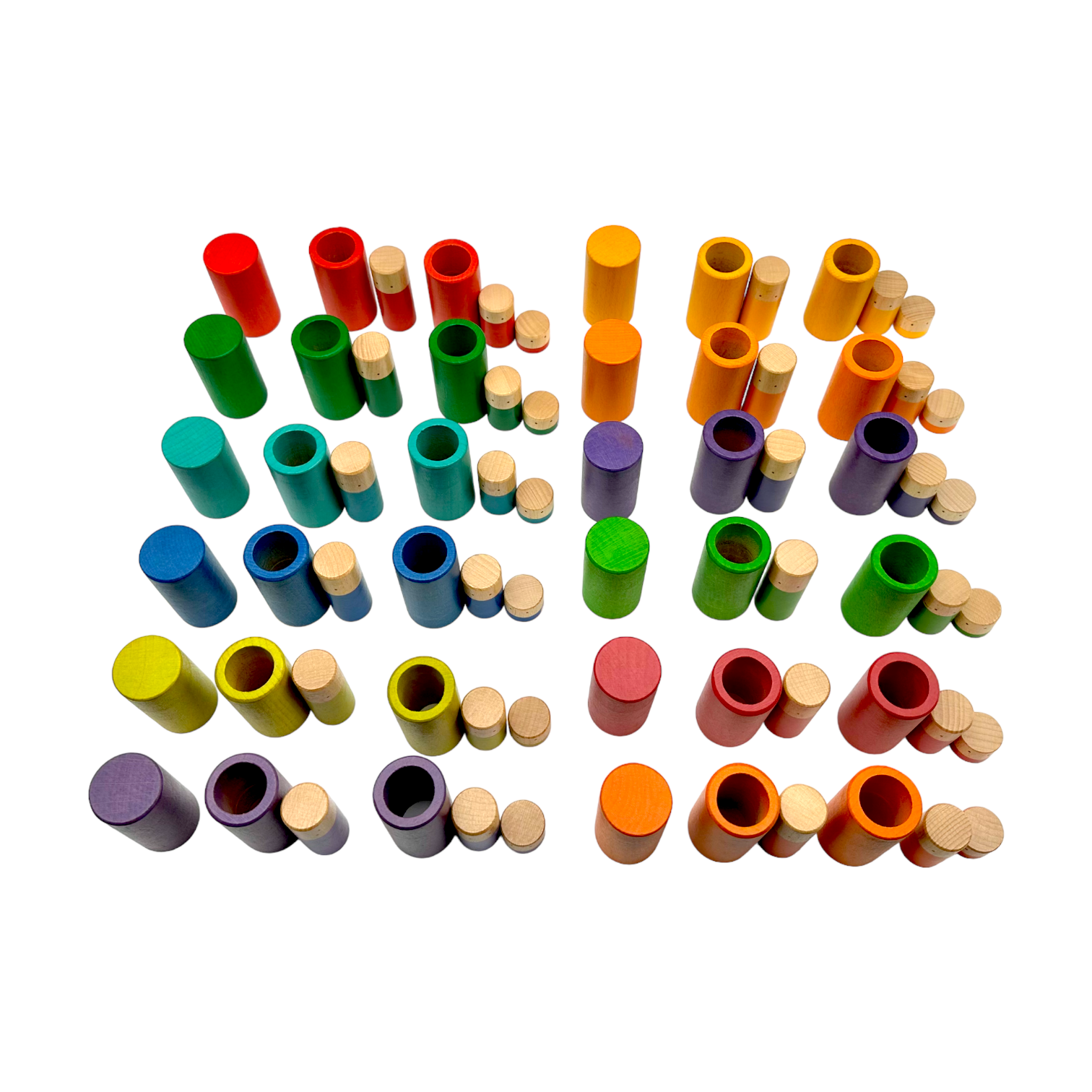 **Pre-order (Ships in 2-3 Weeks)**72 Pcs Rainbow Lola Stack & Sort Play Set