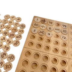 **Pre-order (Ships in 1-2 Weeks)**Hundred Frame Coin Pockets Set with Counting and Alphabet Coins