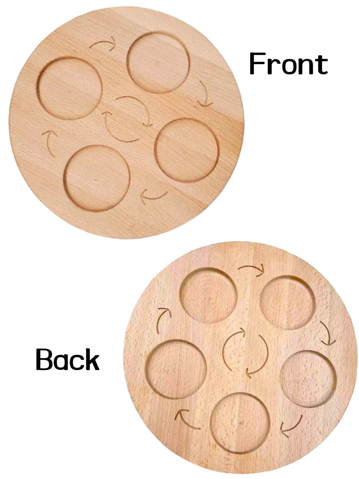 Double-Sided Wooden Life Cycle Board