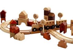 **Pre-order (Ships in 2-3 Weeks)**56 PCS Town Exploration Train Set with Track